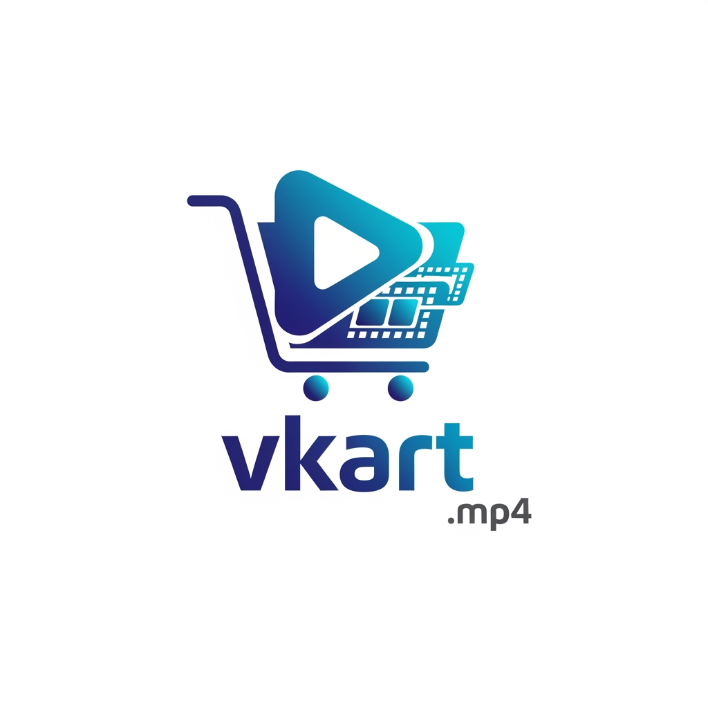 AI Design for create a logo for vkart.mp4 as i it is for video editing and all digital marketing stuffs