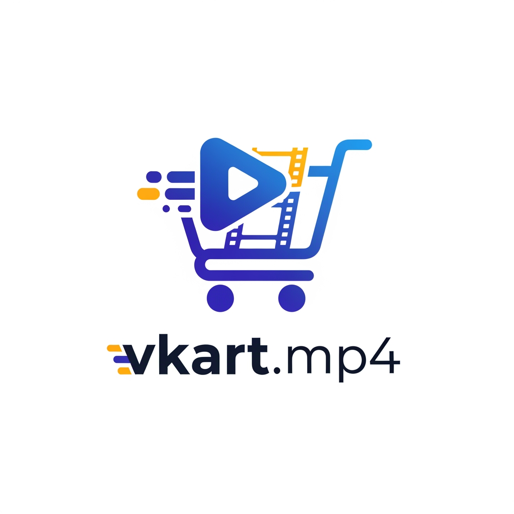 AI Design for create a logo for vkart.mp4 as i it is for video editing and all digital marketing stuffs