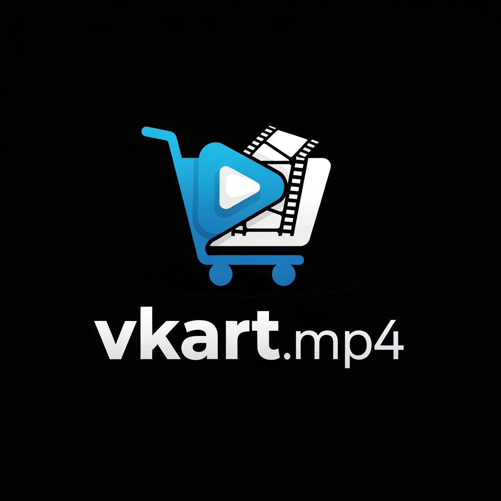 AI Design for create a logo for vkart.mp4 as i it is for video editing and all digital marketing stuffs