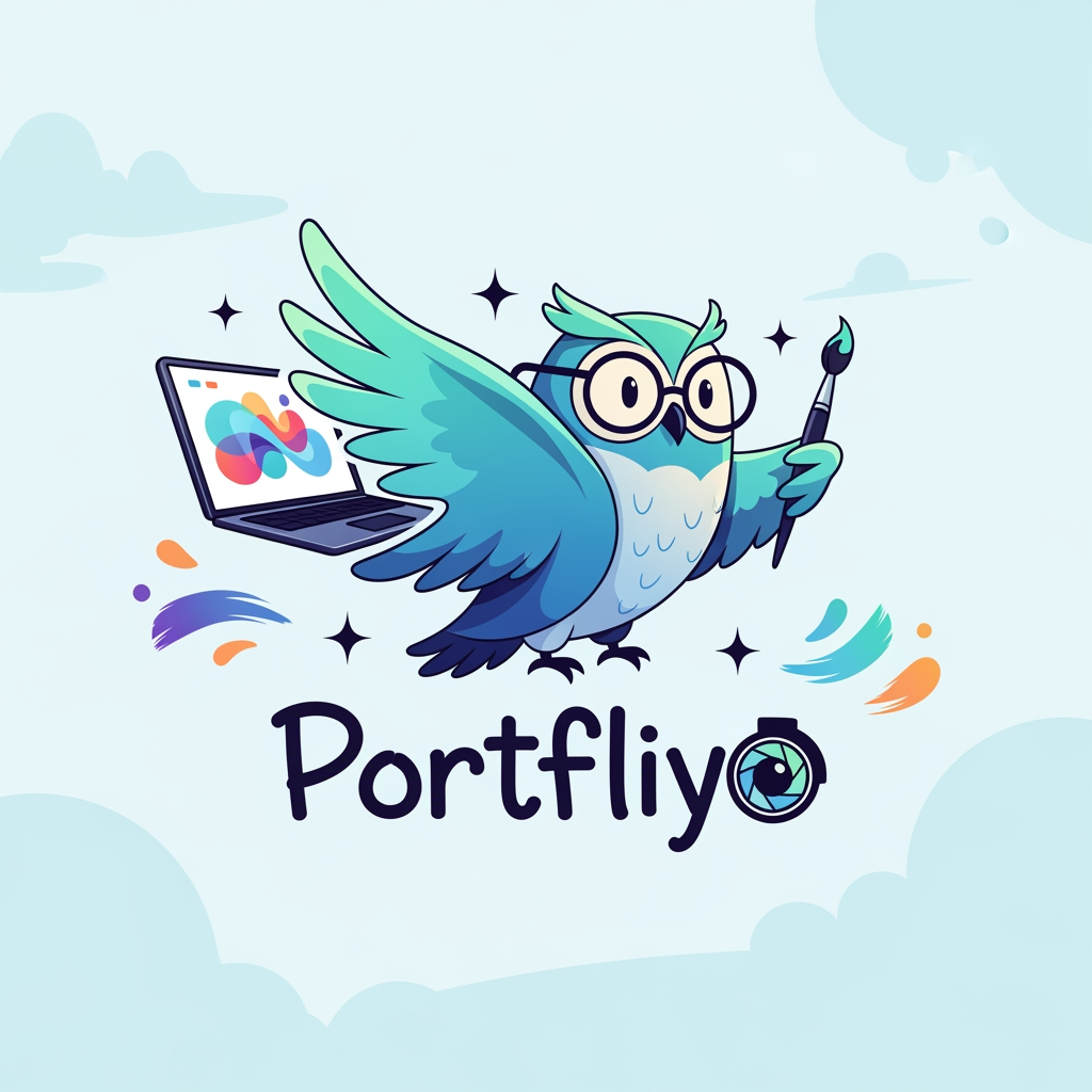 AI Design for logo for animated portfliyo website