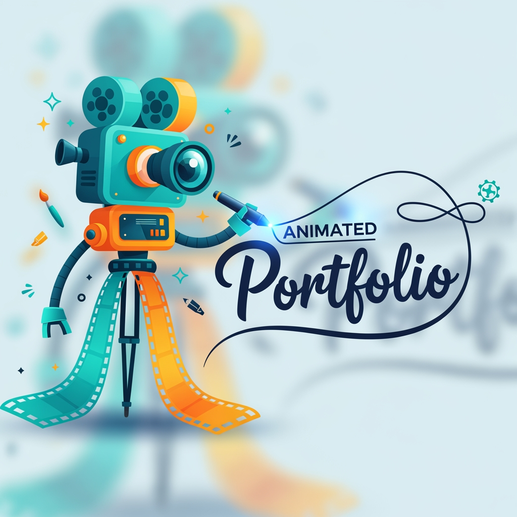AI Design for logo for animated portfliyo website