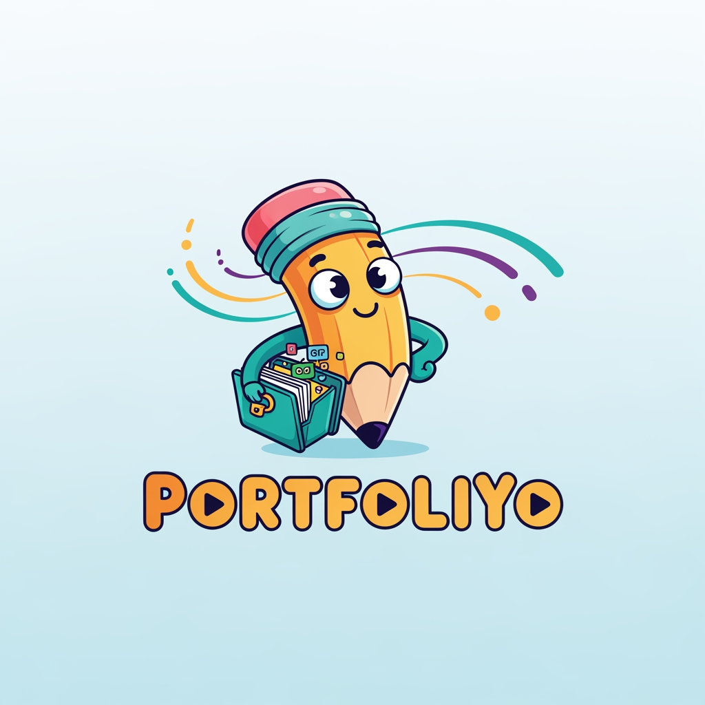 AI Design for logo for animated portfliyo website