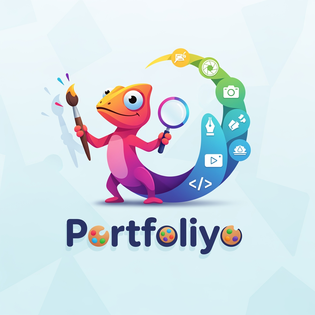AI Design for logo for animated portfliyo website