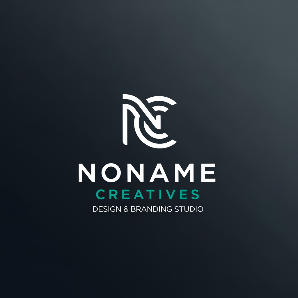 AI Design for Create a professional logo for a company name "Noname Creatives" and its design studio which design & branding related design. And it's believe are to showoff but a real deal breaker.