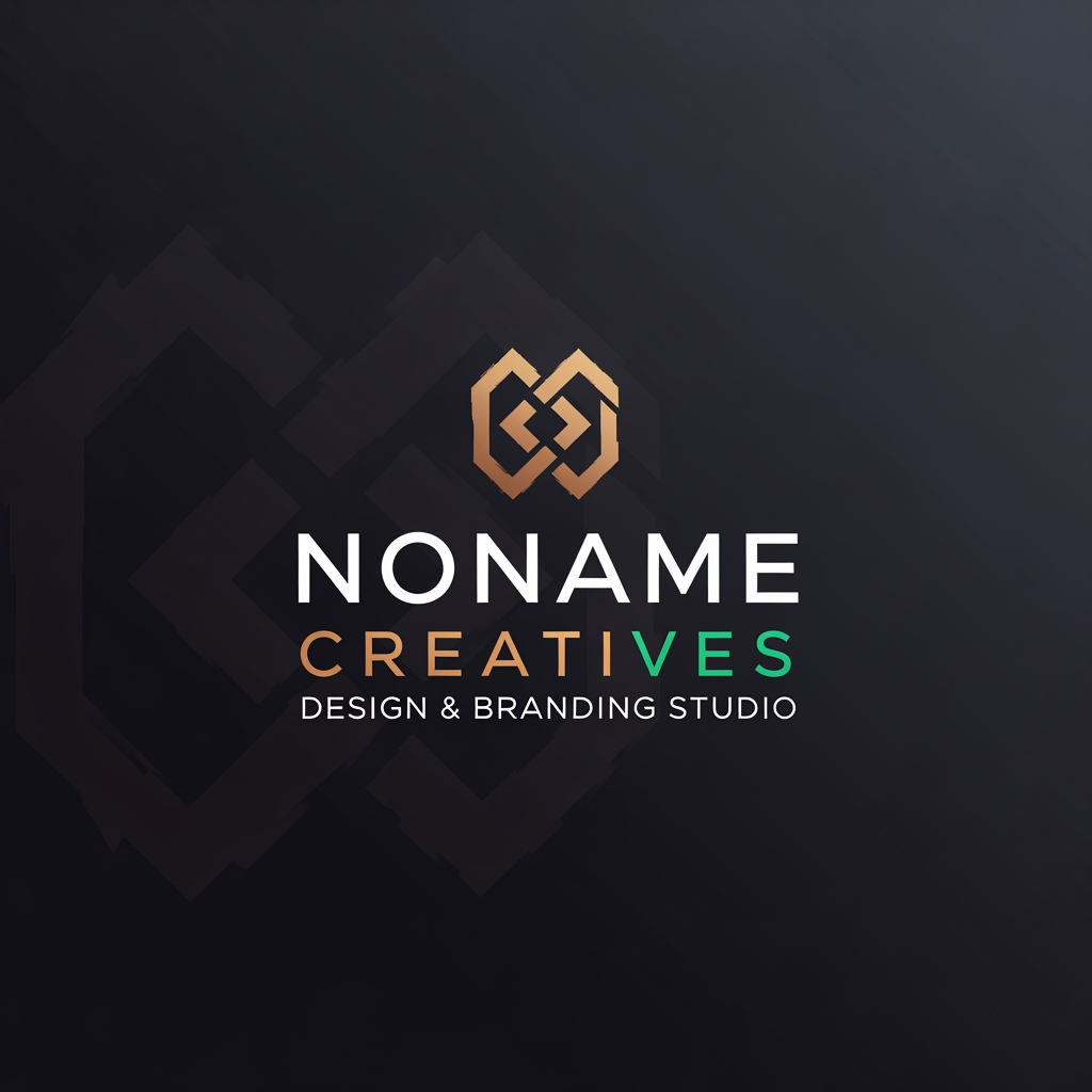 AI Design for Create a professional logo for a company name "Noname Creatives" and its design studio which design & branding related design. And it's believe are to showoff but a real deal breaker.