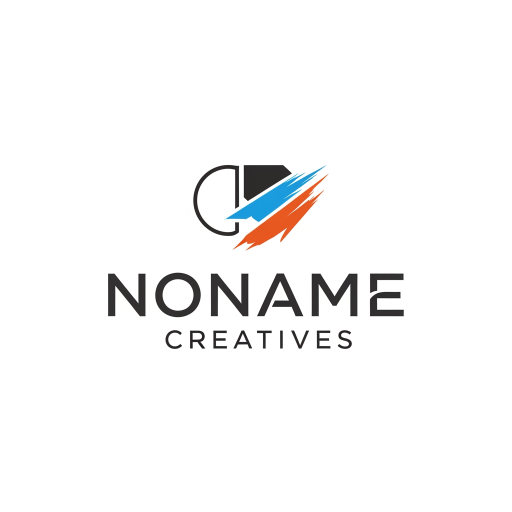 AI Design for Create a professional logo for a company name "Noname Creatives" and its design studio which design & branding related design. And it's believe are to showoff but a real deal breaker.