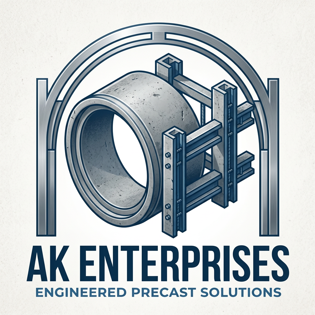 AI Design for i need AK enterprise logo design relate to Precast Concrete Ring,Precast Concrete Fence Post business for need logo in different unique design AK enterprise name use enterrprises no give
1