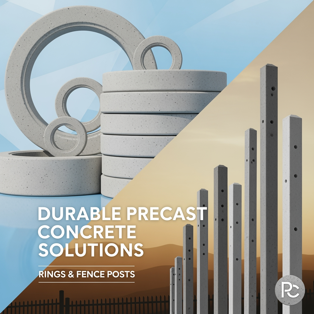 AI Design for Precast Concrete Rings,Precast Concrete Fence Posts related poster need for website