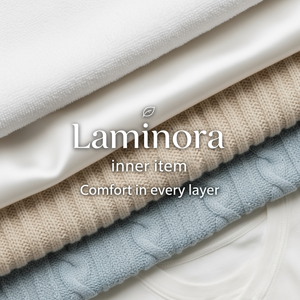 AI Design for Laminora inner item facebook page tag line Comfort in every layer
