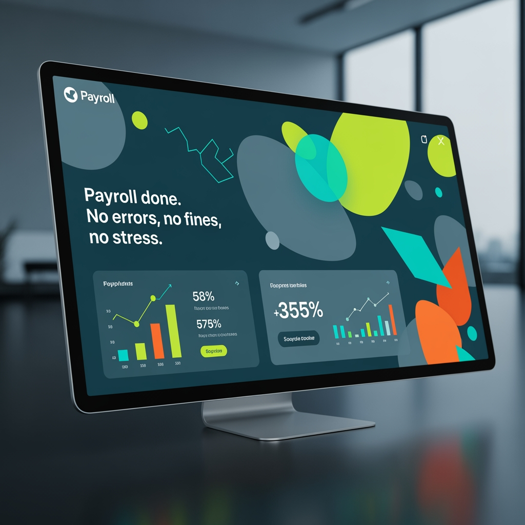 AI Design for The Colors: Avoid standard "bank" blues. Try Deep Teal or Slate Grey paired with a pop of Electric Lime or Bright Orange. It feels modern, tech-focused, and energetic.
The Imagery: Skip the stock photos of people in suits shaking hands. Go for abstract, geometric shapes or clean data visualizations. It says "we understand your systems" without being boring.
The Tone: Keep it direct. Don't say "We provide comprehensive payroll solutions." Say "Payroll done. No errors, no fines, no stress."