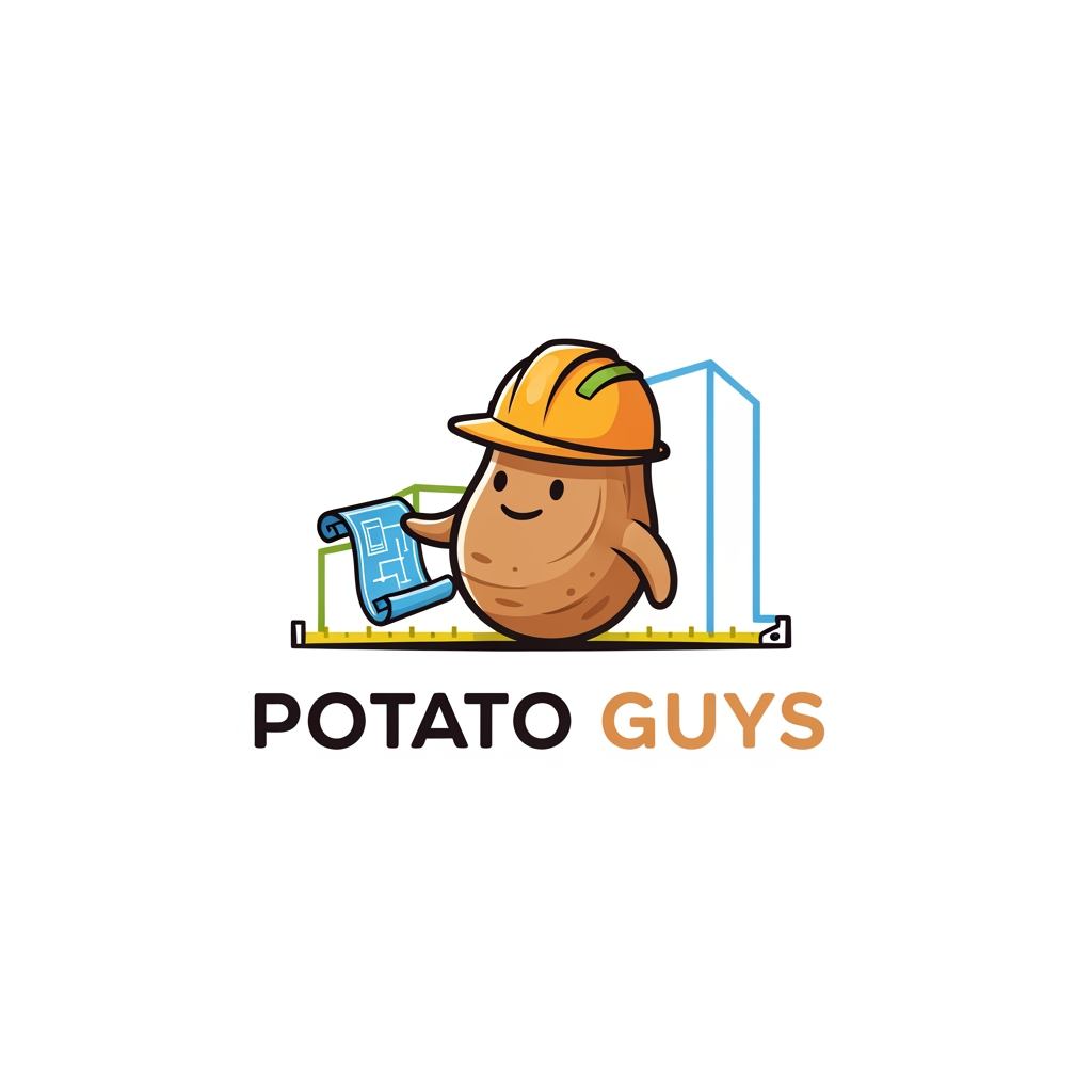 AI Design for i am making an website which will be managing mall fitout project. name of company is potato guys