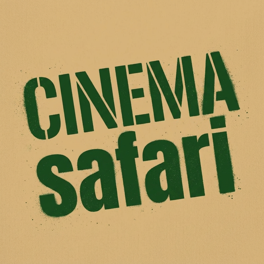 AI Design for remove: smallest text 'cinema al binocolo' and the graphic element behind the main text. Modify the main text: make it bigger; slightly inclined; Military stencil font, cargo text effect, army spray stencil, crate lettering.