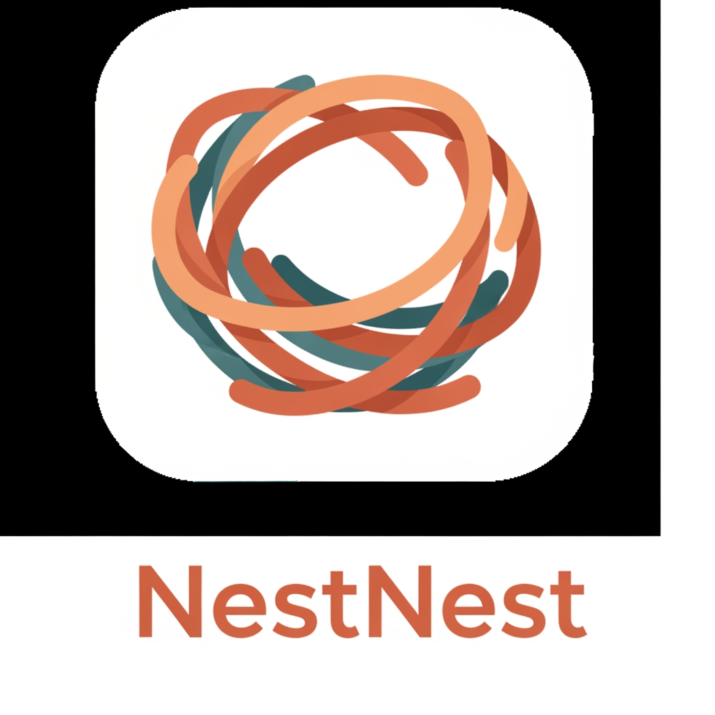 AI Design for 📋 Project Brief
App Name: NestNest
Category: Real Estate / Home Rental
Platform: Mobile App (iOS & Android)
🎯 What I Need
A clean, modern app icon logo that works at small sizes (mobile icon)
Should feel trustworthy, warm, and friendly — not corporate or cold
Must include the wordmark "NestNest" as well (separate version)
🎨 Style Direction
Mood: Cozy, safe, homey — like "your perfect place"
Style: Minimal + modern, NO clipart or generic house icons
Color Preference: Warm tones — terracotta, warm orange, or deep teal (open to suggestions)
Inspiration: Airbnb-level polish, but more personal/warm