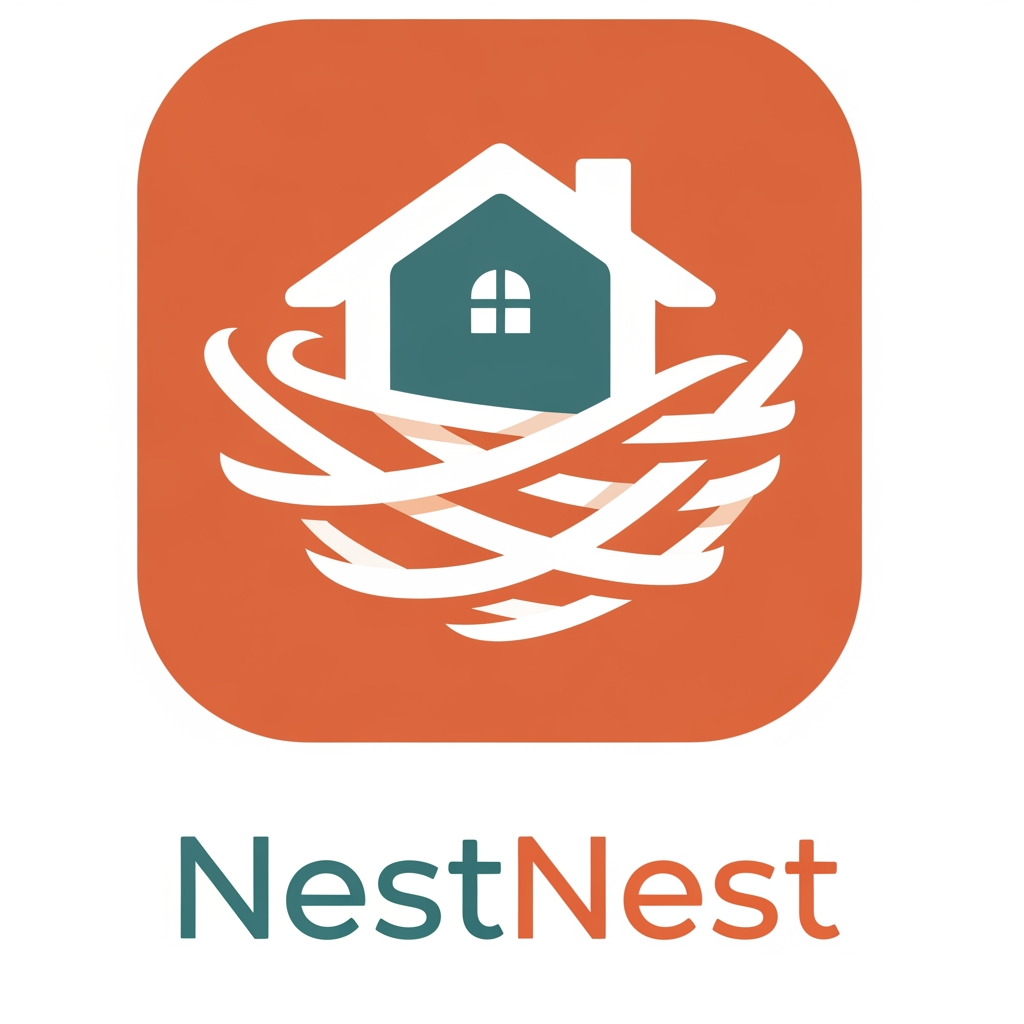 AI Design for 📋 Project Brief
App Name: NestNest
Category: Real Estate / Home Rental
Platform: Mobile App (iOS & Android)
🎯 What I Need
A clean, modern app icon logo that works at small sizes (mobile icon)
Should feel trustworthy, warm, and friendly — not corporate or cold
Must include the wordmark "NestNest" as well (separate version)
🎨 Style Direction
Mood: Cozy, safe, homey — like "your perfect place"
Style: Minimal + modern, NO clipart or generic house icons
Color Preference: Warm tones — terracotta, warm orange, or deep teal (open to suggestions)
Inspiration: Airbnb-level polish, but more personal/warm