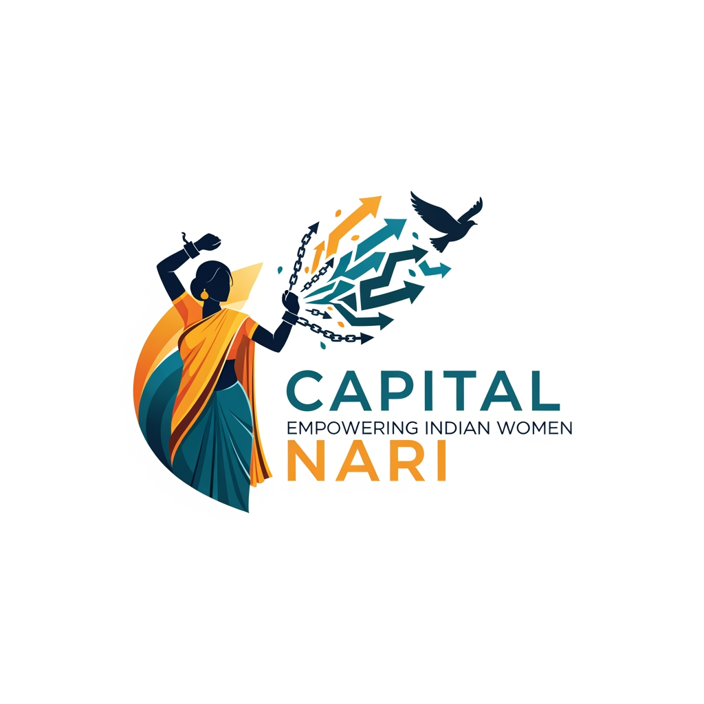 AI Design for a logo for capital nari where we help indian women to escape financial burden