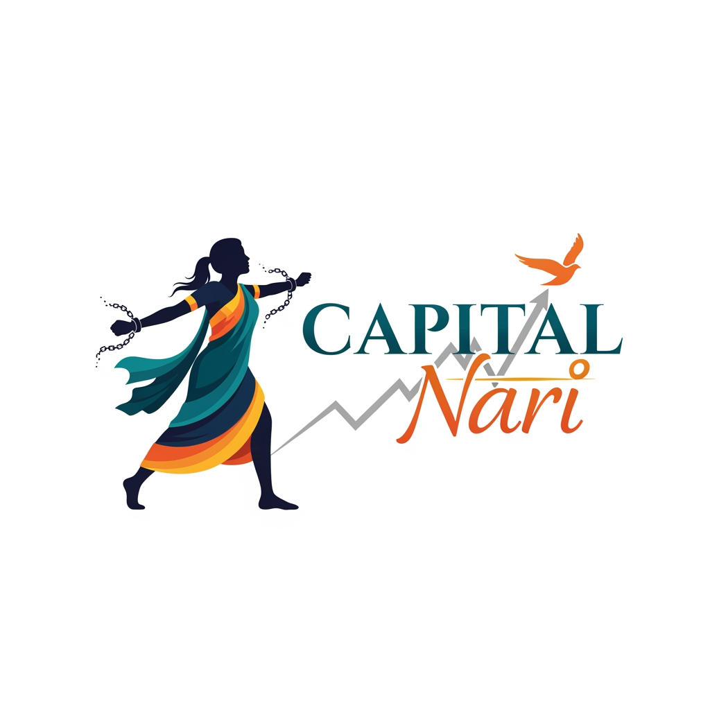AI Design for a logo for capital nari where we help indian women to escape financial burden