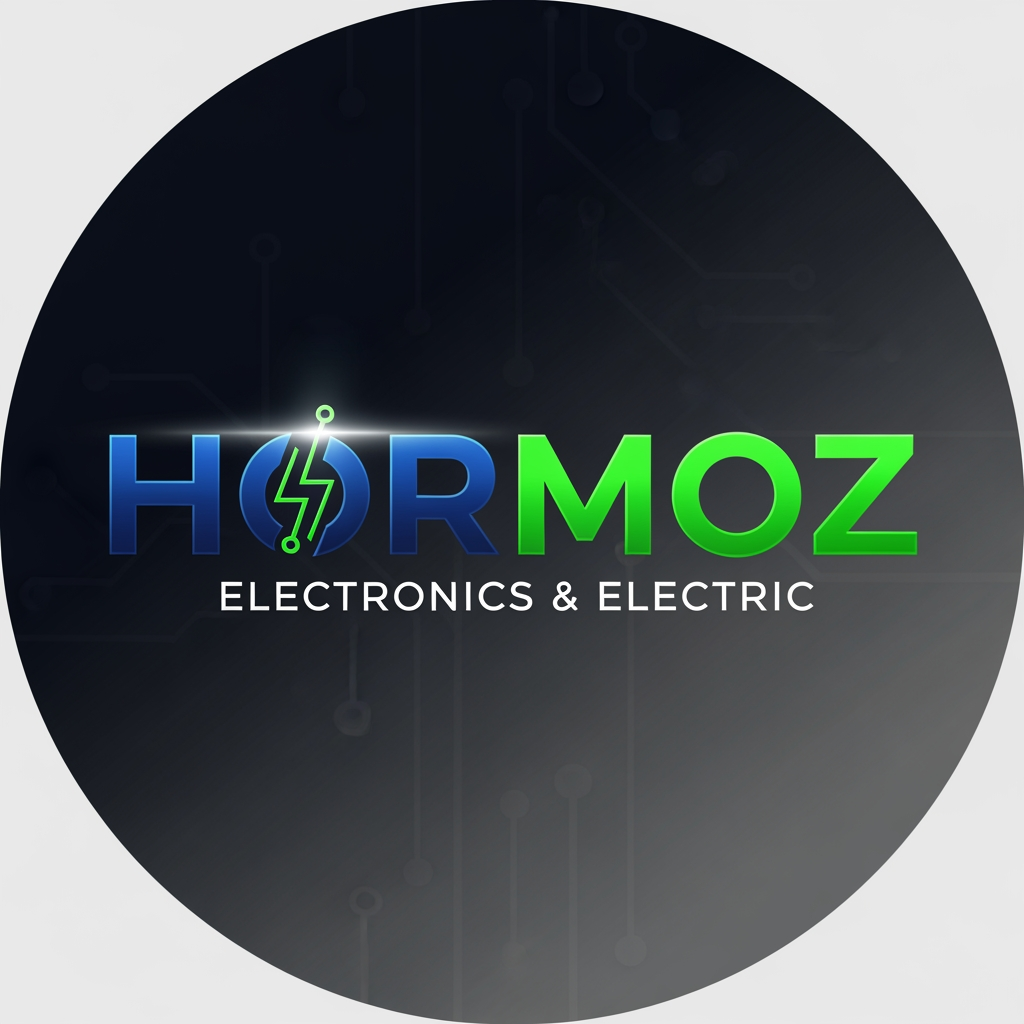 AI Design for logo which is used as a profile in social media. the logo is for an electronic and electric store with Hormoz name