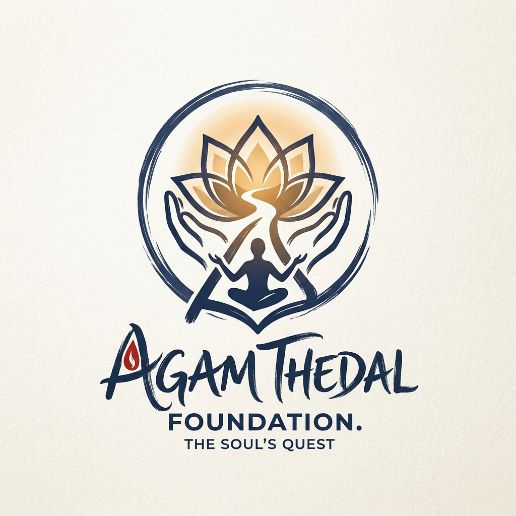 AI Design for CREATE A UNIQUE SOULFUL LOGO FOR "AGAM THEDAL" LIKE FOUNDATION LOGO