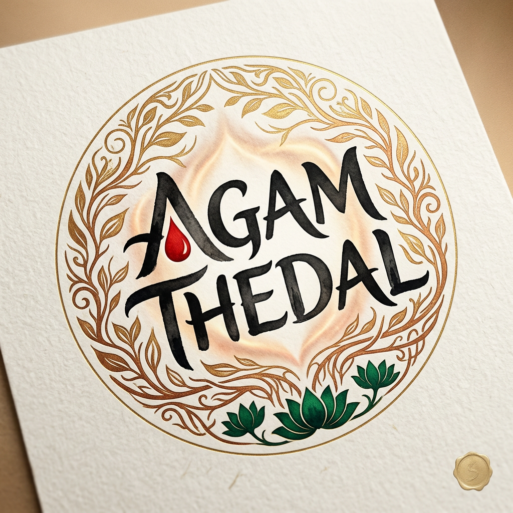 AI Design for CREATE A UNIQUE SOULFUL LOGO FOR "AGAM THEDAL"