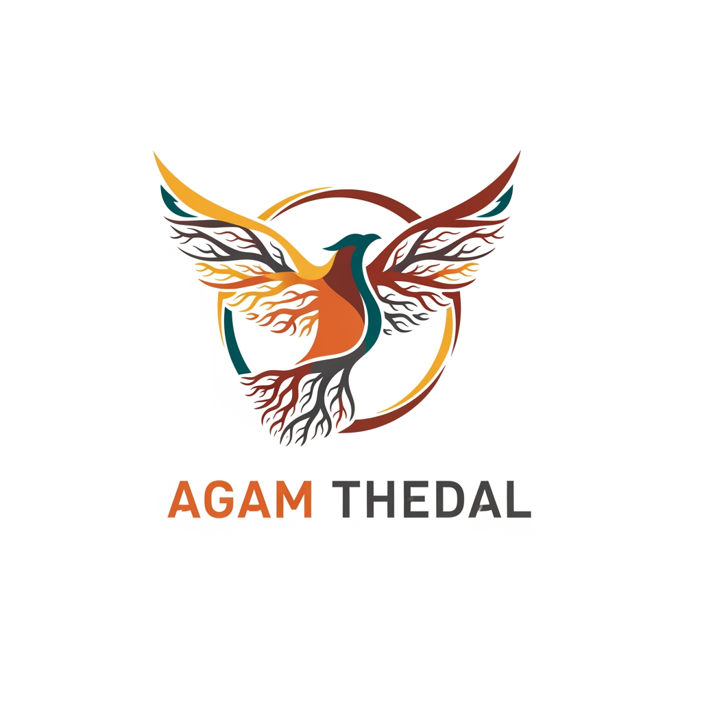 AI Design for CREATE A UNIQUE SOULFUL LOGO FOR "AGAM THEDAL" LIKE FOUNDATION LOGO