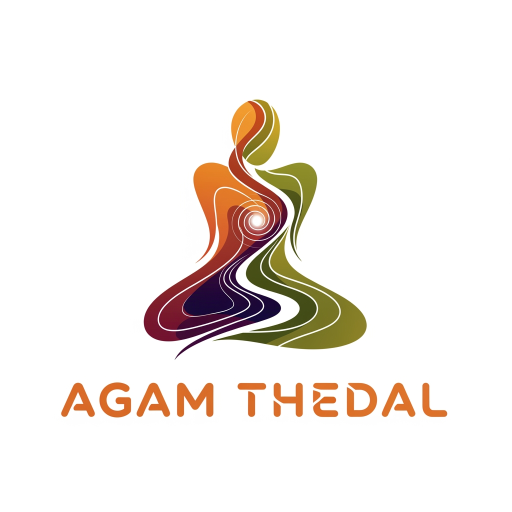 AI Design for CREATE A UNIQUE SOULFUL LOGO FOR "AGAM THEDAL" LIKE ISHAA LOGO