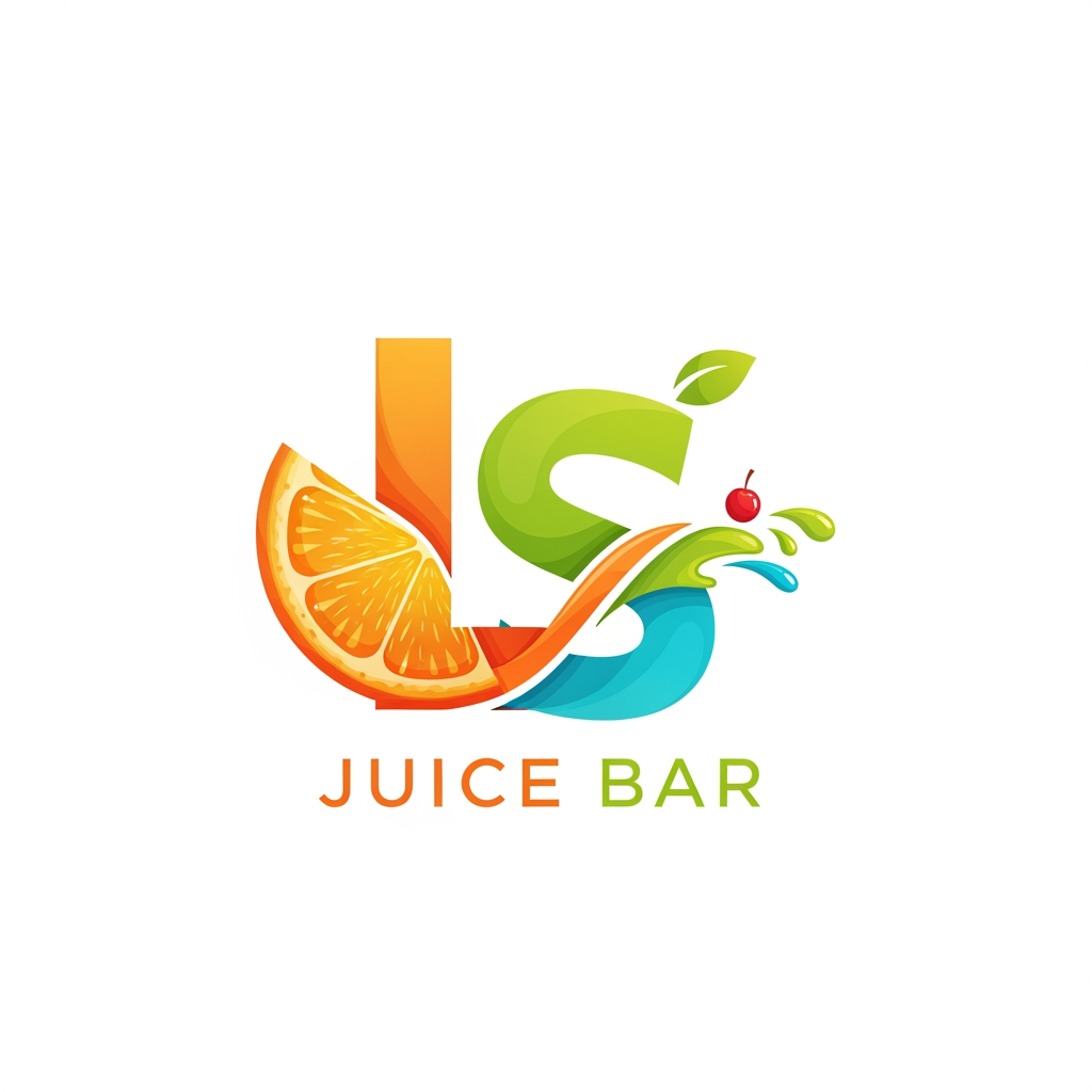AI Design for create Logo for LS Juice Bar