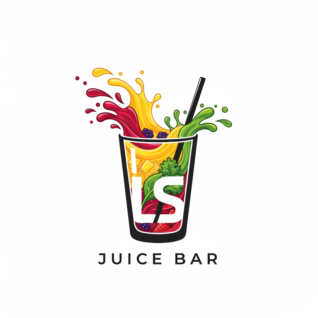 AI Design for create Logo for LS Juice Bar