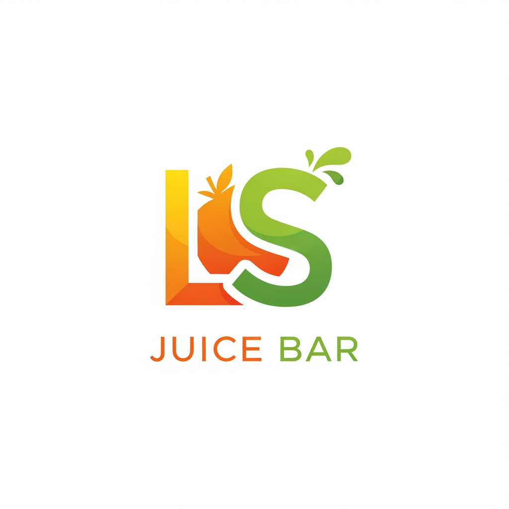 AI Design for create Logo for LS Juice Bar
