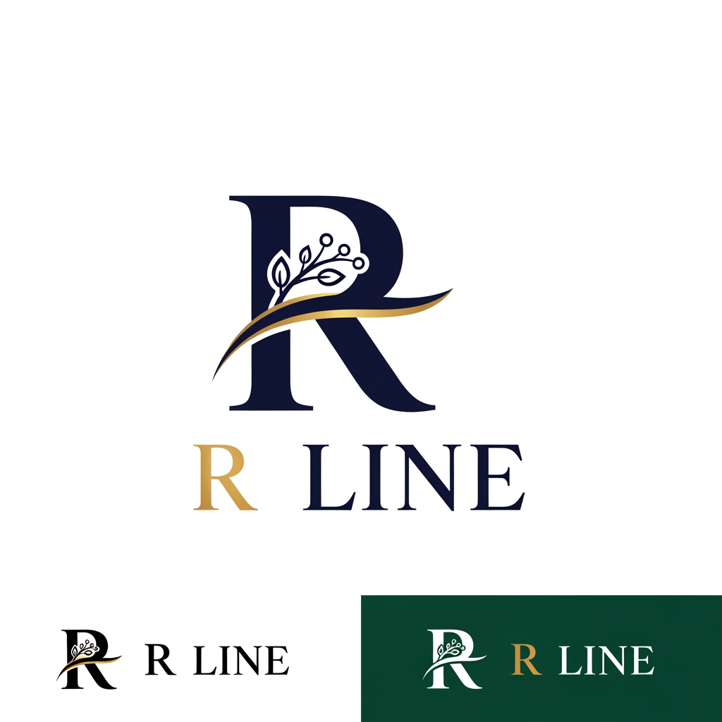 AI Design for Design a premium luxury logo for a pharmaceutical and cosmetics distribution company called "R Line".
The logo should communicate trust, excellence, prestige, innovation, and market leadership. It must look like a strong, established brand that supplies pharmaceuticals, skincare products, cosmetics, and beauty solutions to clinics, pharmacies, and medical centers.
Style:
Elegant, luxurious, and modern
Minimalist but highly distinctive
Premium corporate branding
Timeless design that remains relevant for years
Strong visual presence suitable for large-scale branding
Icon Concept:
Create a unique icon integrated with the letter "R" or the initials "RL". The icon should subtly combine elements inspired by:
Pharmaceuticals
Beauty & cosmetics
Growth and progress
Precision and professionalism
Avoid obvious medical symbols such as generic crosses or cliché pill icons. The icon should feel exclusive, sophisticated, and custom-designed.
Typography:
Custom luxury typography
Clean, bold, and memorable
High-end corporate aesthetic
Perfect balance between elegance and authority
Color Direction:
Deep navy blue with metallic gold accents
OR
Black and gold luxury palette
OR
Rich emerald green with gold details
Deliver:
Main logo with icon + wordmark
Icon-only version
Horizontal version
Luxury embossed mockup on a dark background
White background corporate presentation version
The final logo should be visually striking, premium, memorable, and capable of competing with international pharmaceutical and beauty brands