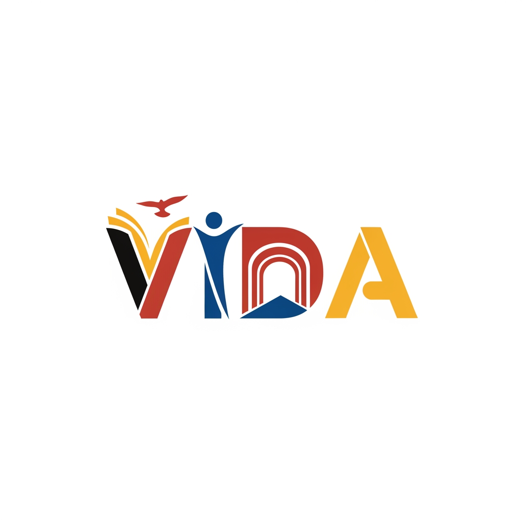 AI Design for create me a logo for an organization called VIDA things to get inspired from:
VIDA creates safe educational corridors for young Syrians affected by persecution - connecting talent with universities in Spain to build futures rooted in dignity, resilience, and hope.The humanitarian crisis in Syria has entered an alarming new phase. Systematic violence targets minority communities - Alawites, Druze, and Kurds - while traditional protection routes have closed VIDA - Vías de Inserción, Desarrollo y Alto Potencial - creates humanitarian educational corridors: a safe, legal, and transformative pathway connecting young talent with higher education in Spain. try to have the logo from the same word so it will be easy to publish anywhere