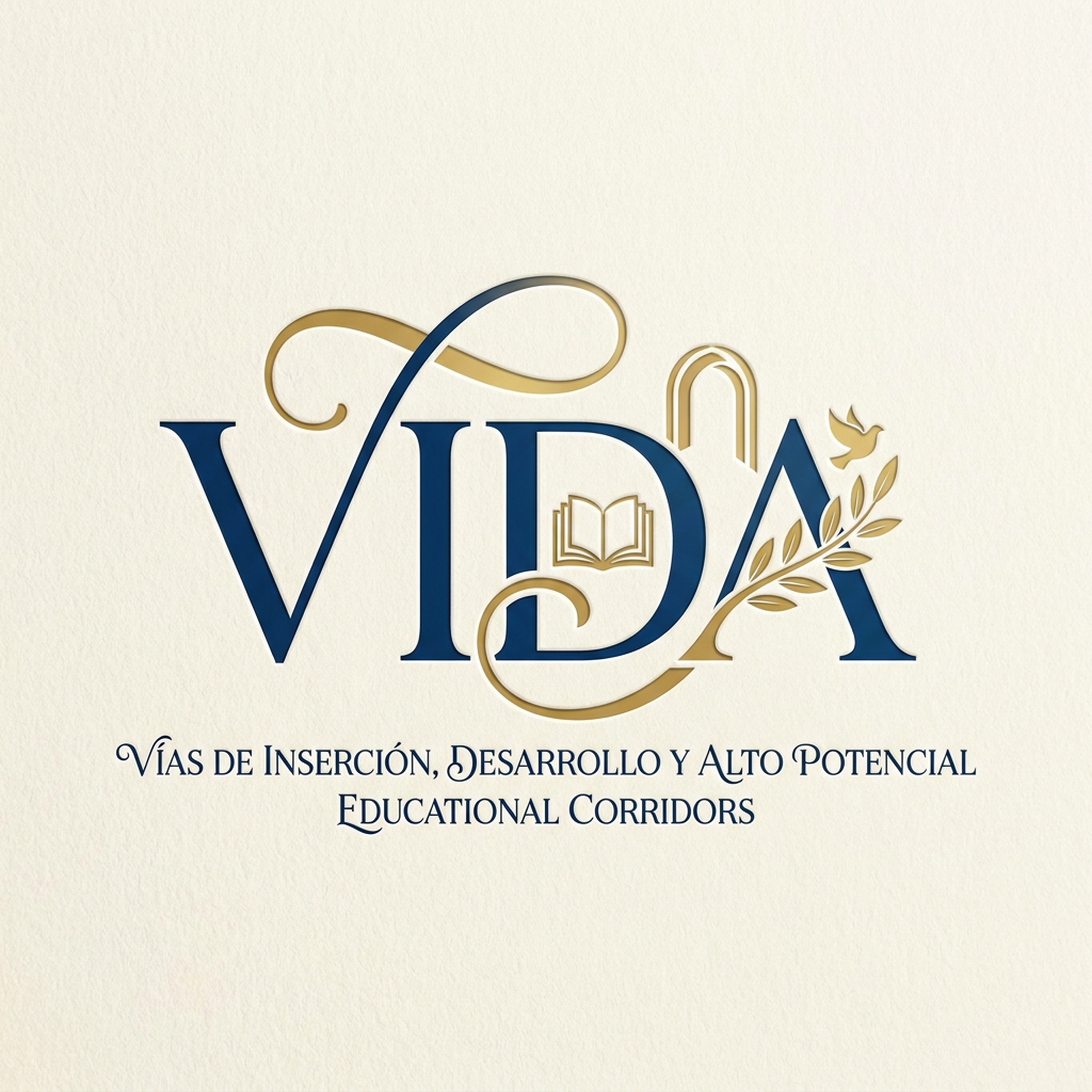 AI Design for create me a logo for an organization called VIDA things to get inspired from:
VIDA creates safe educational corridors for young Syrians affected by persecution - connecting talent with universities in Spain to build futures rooted in dignity, resilience, and hope.The humanitarian crisis in Syria has entered an alarming new phase. Systematic violence targets minority communities - Alawites, Druze, and Kurds - while traditional protection routes have closed VIDA - Vías de Inserción, Desarrollo y Alto Potencial - creates humanitarian educational corridors: a safe, legal, and transformative pathway connecting young talent with higher education in Spain. try to have the logo from the same word so it will be easy to publish anywhere, make it very fancy and elegance and nice
