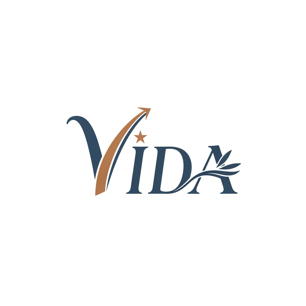 AI Design for create me a logo for an organization called VIDA things to get inspired from:
VIDA creates safe educational corridors for young Syrians affected by persecution - connecting talent with universities in Spain to build futures rooted in dignity, resilience, and hope.The humanitarian crisis in Syria has entered an alarming new phase. Systematic violence targets minority communities - Alawites, Druze, and Kurds - while traditional protection routes have closed VIDA - Vías de Inserción, Desarrollo y Alto Potencial - creates humanitarian educational corridors: a safe, legal, and transformative pathway connecting young talent with higher education in Spain. try to have the logo from the same word so it will be easy to publish anywhere, make it very fancy and elegance and nice