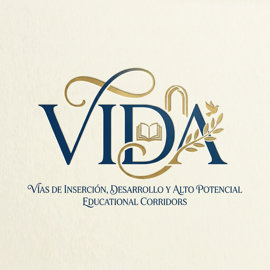 AI Design for create me a logo for an organization called VIDA things to get inspired from:
VIDA creates safe educational corridors for young Syrians affected by persecution - connecting talent with universities in Spain to build futures rooted in dignity, resilience, and hope.The humanitarian crisis in Syria has entered an alarming new phase. Systematic violence targets minority communities - Alawites, Druze, and Kurds - while traditional protection routes have closed VIDA - Vías de Inserción, Desarrollo y Alto Potencial - creates humanitarian educational corridors: a safe, legal, and transformative pathway connecting young talent with higher education in Spain. try to have the logo from the same word so it will be easy to publish anywhere, make it very fancy and elegance and nice use this as reference but make it a bit more simple maybe