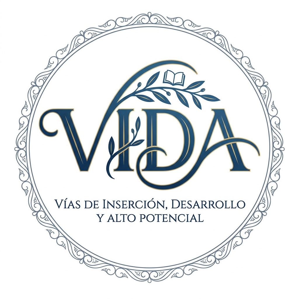 AI Design for create me a logo for an organization called VIDA things to get inspired from:
VIDA creates safe educational corridors for young Syrians affected by persecution - connecting talent with universities in Spain to build futures rooted in dignity, resilience, and hope.The humanitarian crisis in Syria has entered an alarming new phase. Systematic violence targets minority communities - Alawites, Druze, and Kurds - while traditional protection routes have closed VIDA - Vías de Inserción, Desarrollo y Alto Potencial - creates humanitarian educational corridors: a safe, legal, and transformative pathway connecting young talent with higher education in Spain. try to have the logo from the same word so it will be easy to publish anywhere, make it very fancy and elegance and nice