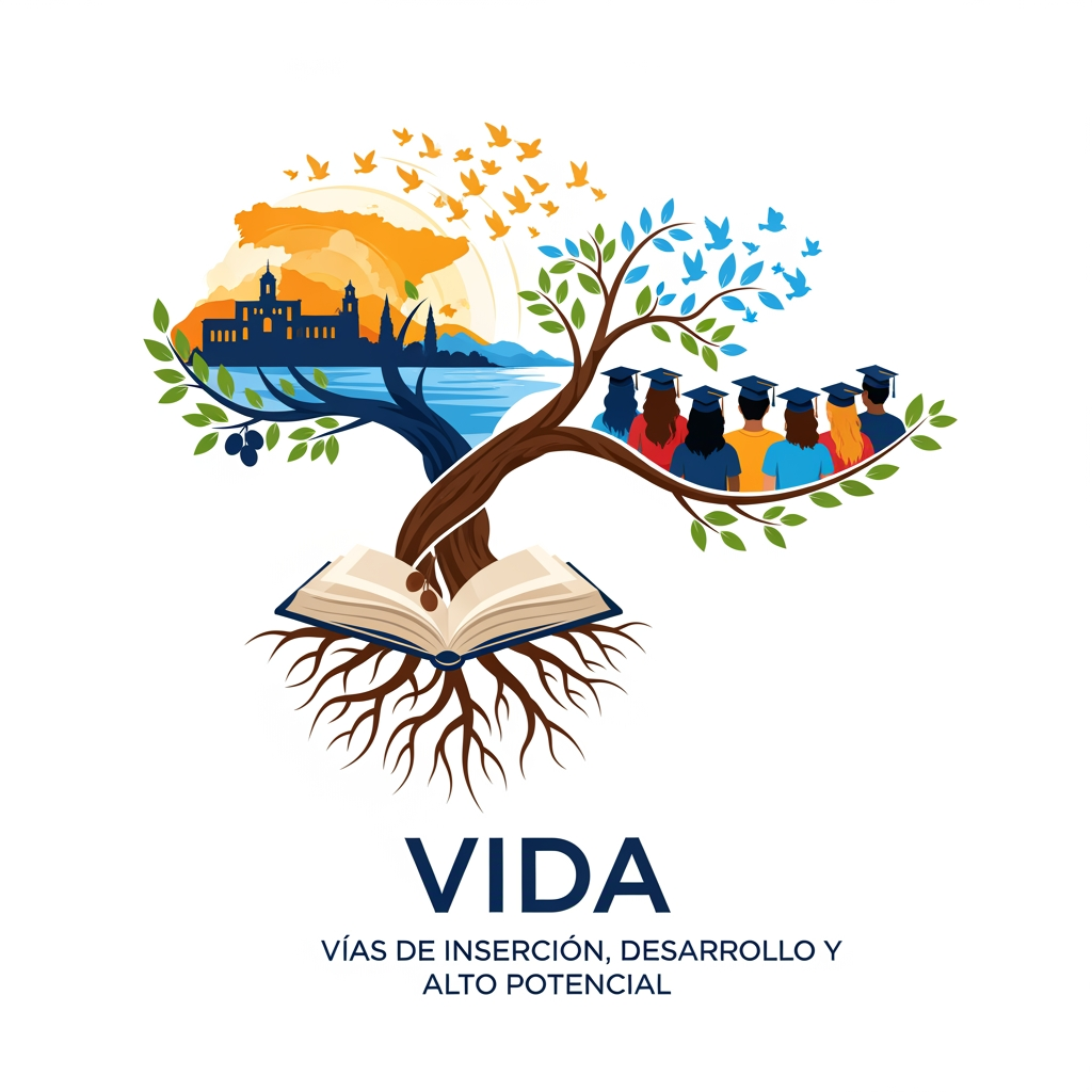 AI Design for create me a logo for an organization called VIDA things to get inspired from:
VIDA creates safe educational corridors for young Syrians affected by persecution - connecting talent with universities in Spain to build futures rooted in dignity, resilience, and hope.The humanitarian crisis in Syria has entered an alarming new phase. Systematic violence targets minority communities - Alawites, Druze, and Kurds - while traditional protection routes have closed VIDA - Vías de Inserción, Desarrollo y Alto Potencial - creates humanitarian educational corridors: a safe, legal, and transformative pathway connecting young talent with higher education in Spain.