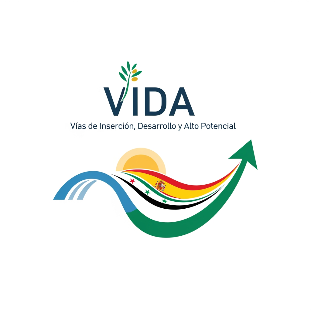 AI Design for create me a logo for an organization called VIDA things to get inspired from:
VIDA creates safe educational corridors for young Syrians affected by persecution - connecting talent with universities in Spain to build futures rooted in dignity, resilience, and hope.The humanitarian crisis in Syria has entered an alarming new phase. Systematic violence targets minority communities - Alawites, Druze, and Kurds - while traditional protection routes have closed VIDA - Vías de Inserción, Desarrollo y Alto Potencial - creates humanitarian educational corridors: a safe, legal, and transformative pathway connecting young talent with higher education in Spain.