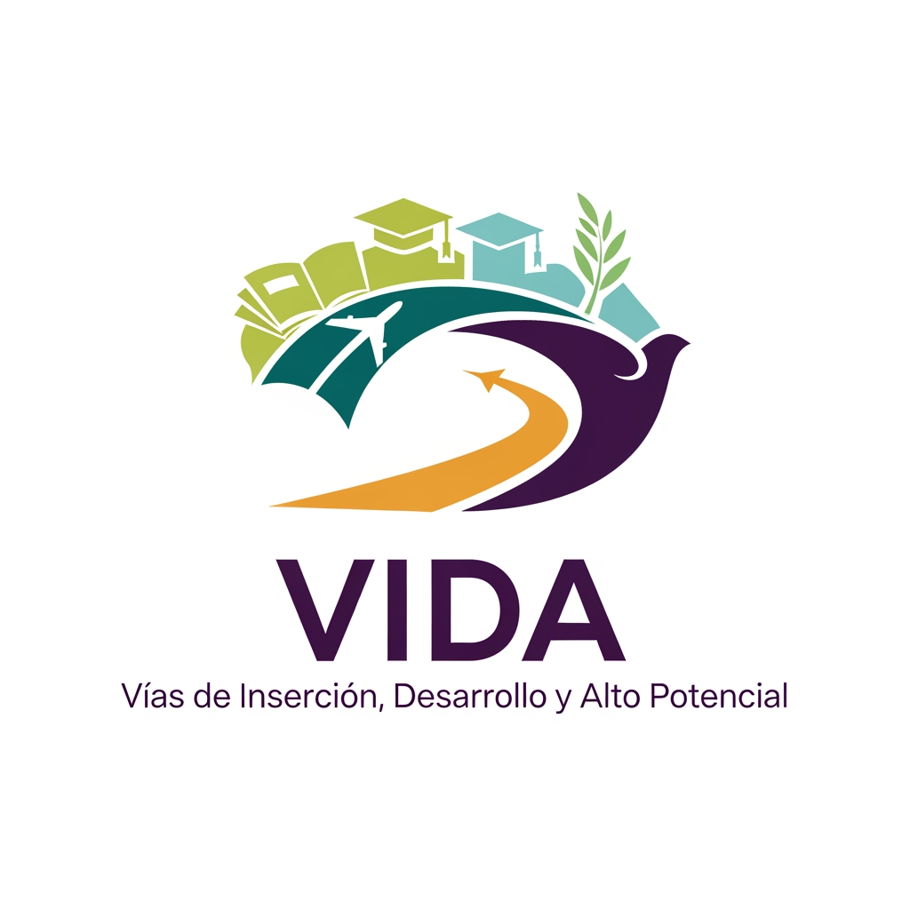 AI Design for create me a logo for an organization called VIDA things to get inspired from:
VIDA creates safe educational corridors for young Syrians affected by persecution - connecting talent with universities in Spain to build futures rooted in dignity, resilience, and hope.The humanitarian crisis in Syria has entered an alarming new phase. Systematic violence targets minority communities - Alawites, Druze, and Kurds - while traditional protection routes have closed VIDA - Vías de Inserción, Desarrollo y Alto Potencial - creates humanitarian educational corridors: a safe, legal, and transformative pathway connecting young talent with higher education in Spain.