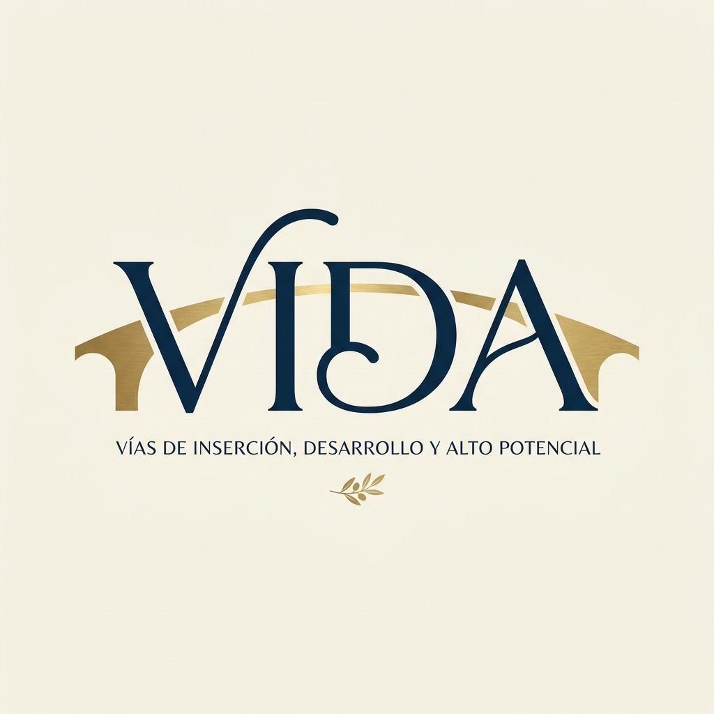 AI Design for create me a logo for an organization called VIDA things to get inspired from:
VIDA creates safe educational corridors for young Syrians affected by persecution - connecting talent with universities in Spain to build futures rooted in dignity, resilience, and hope.The humanitarian crisis in Syria has entered an alarming new phase. Systematic violence targets minority communities - Alawites, Druze, and Kurds - while traditional protection routes have closed VIDA - Vías de Inserción, Desarrollo y Alto Potencial - creates humanitarian educational corridors: a safe, legal, and transformative pathway connecting young talent with higher education in Spain. try to have the logo from the same word so it will be easy to publish anywhere, make it very fancy and elegance and nice use this as reference but make it a bit more simple maybe