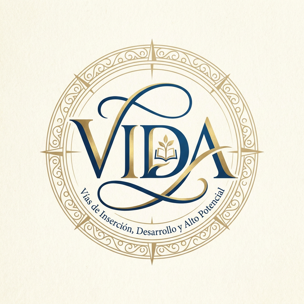 AI Design for create me a logo for an organization called VIDA things to get inspired from:
VIDA creates safe educational corridors for young Syrians affected by persecution - connecting talent with universities in Spain to build futures rooted in dignity, resilience, and hope.The humanitarian crisis in Syria has entered an alarming new phase. Systematic violence targets minority communities - Alawites, Druze, and Kurds - while traditional protection routes have closed VIDA - Vías de Inserción, Desarrollo y Alto Potencial - creates humanitarian educational corridors: a safe, legal, and transformative pathway connecting young talent with higher education in Spain. try to have the logo from the same word so it will be easy to publish anywhere, make it very fancy and elegance and nice and eye catching and maybe with something to be as a refrence for the prohram