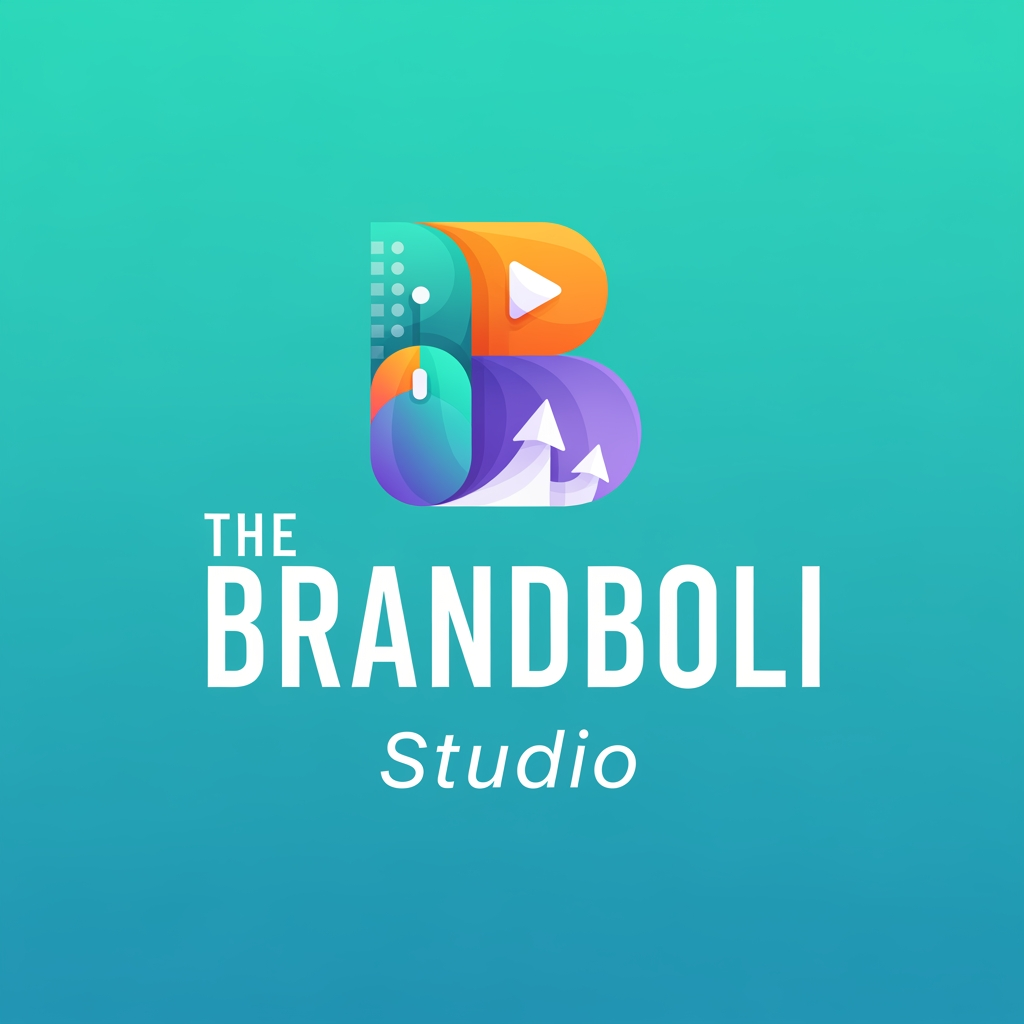 AI Design for my digital marketing agency name is The Brandboli Studio create logo my agency create attractive marketing related