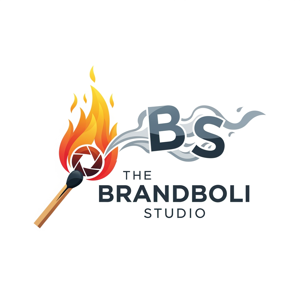 AI Design for my digital marketing agency name is The Brandboli Studio create logo my agency