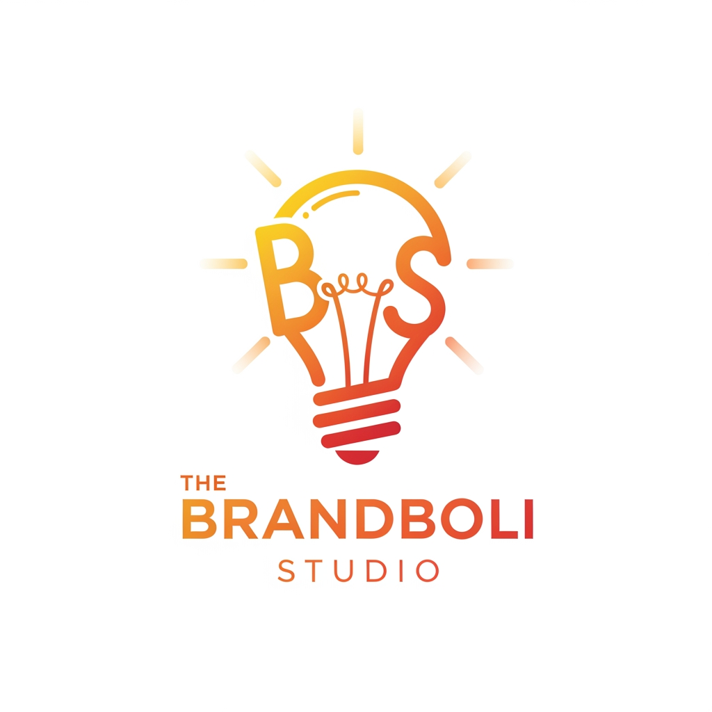 AI Design for my digital marketing agency name is The Brandboli Studio create logo my agency create attractive marketing related