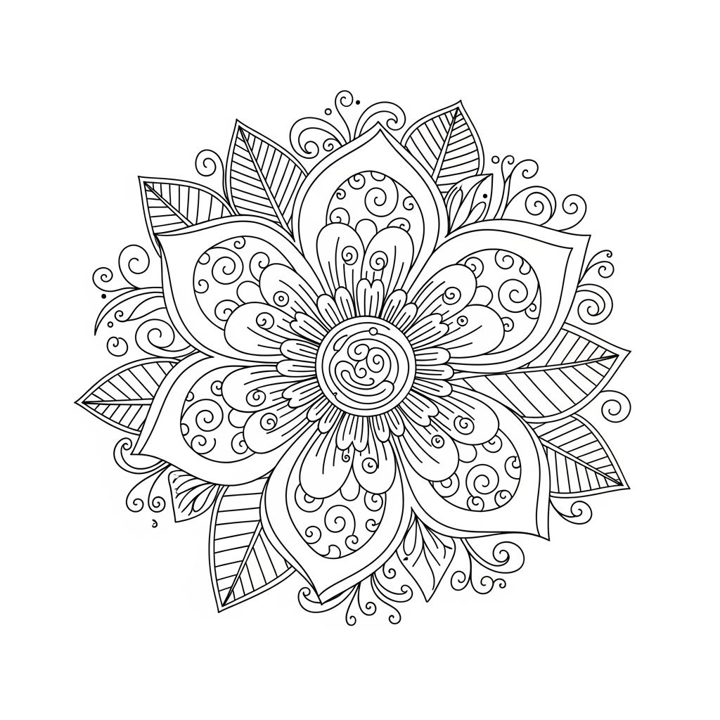 AI Design for i need a image of flower to add in my colouring book