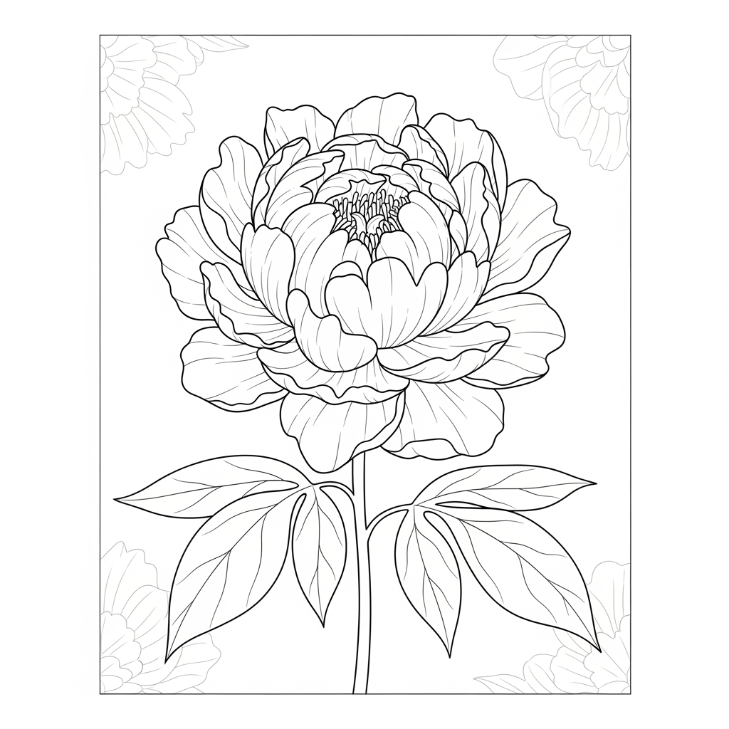 AI Design for i need a image of flower to add in my colouring book
