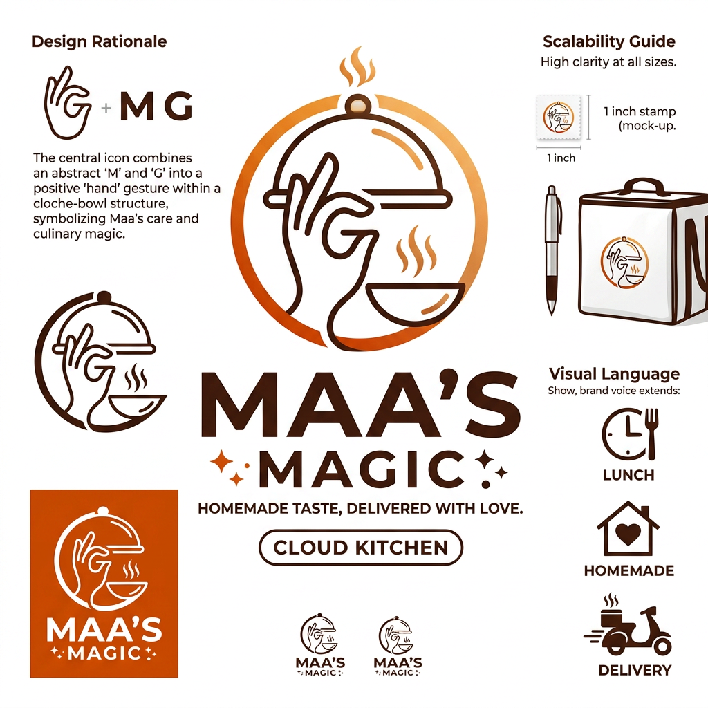 AI Design for I want this type of logo for my brand . Discover & research a unique & attractive logo which will stand out from other food-tech companies & can be scalable