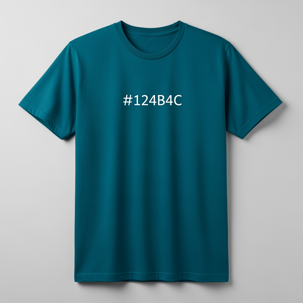 AI Design for a tshirt with 124b4c colour