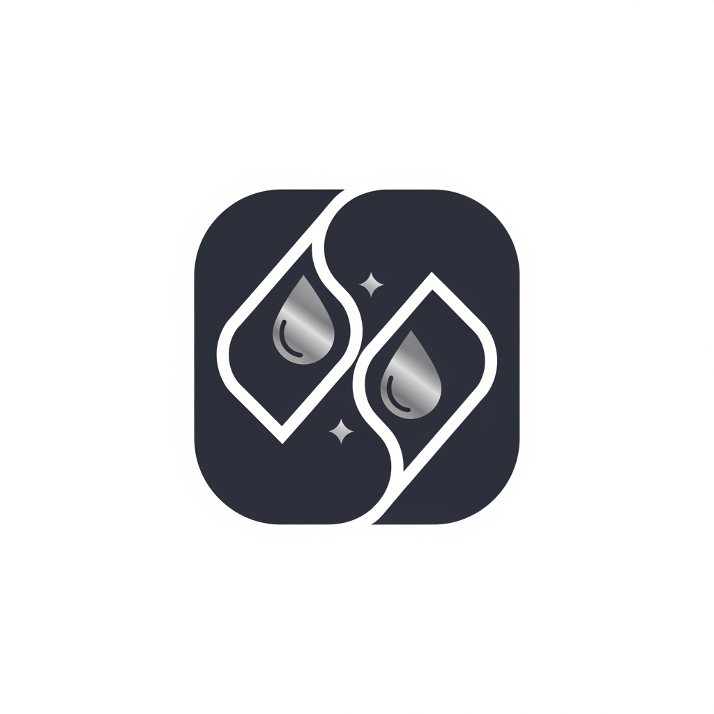 AI Design for A sophisticated and minimalist logo for a premium housekeeping and chemical supply. The design features clean geometric lines and elegant typography, incorporating subtle, stylized motifs of cleanliness or liquid droplets to evoke a professional and trustworthy aesthetic. don't use letters just design a logo
