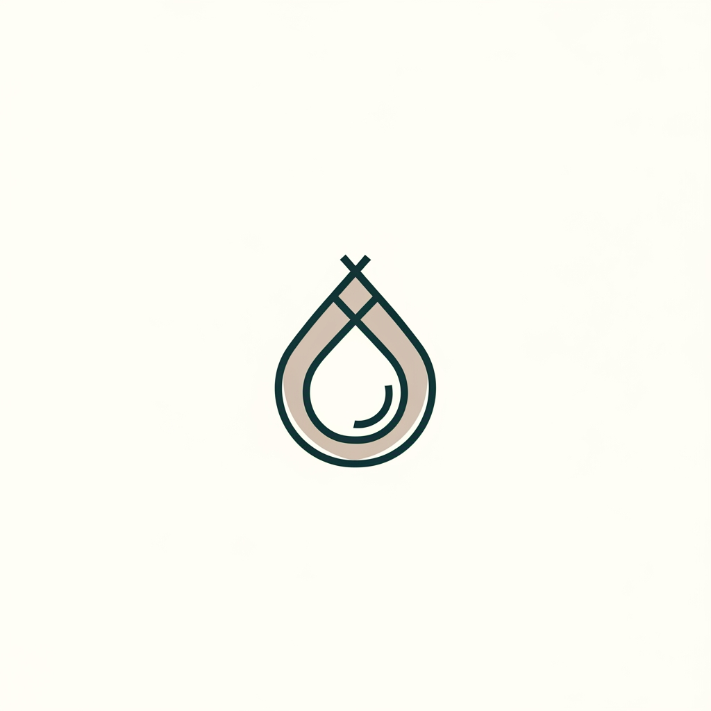 AI Design for A sophisticated and minimalist logo for a premium housekeeping and chemical supply. The design features clean geometric lines and elegant typography, incorporating subtle, stylized motifs of cleanliness or liquid droplets to evoke a professional and trustworthy aesthetic. don't use letters just design a logo