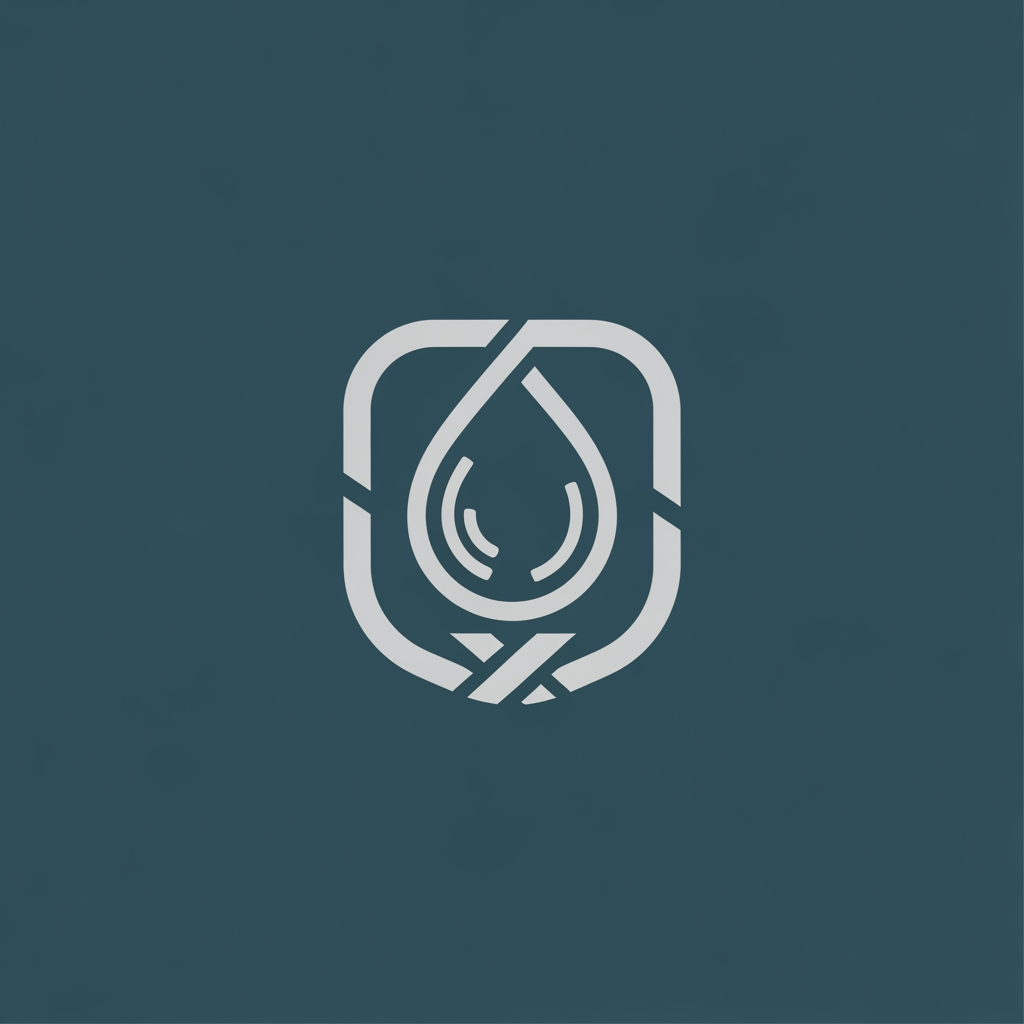 AI Design for A sophisticated and minimalist logo for a premium housekeeping and chemical supply. The design features clean geometric lines and elegant typography, incorporating subtle, stylized motifs of cleanliness or liquid droplets to evoke a professional and trustworthy aesthetic. don't use letters just design a logo
