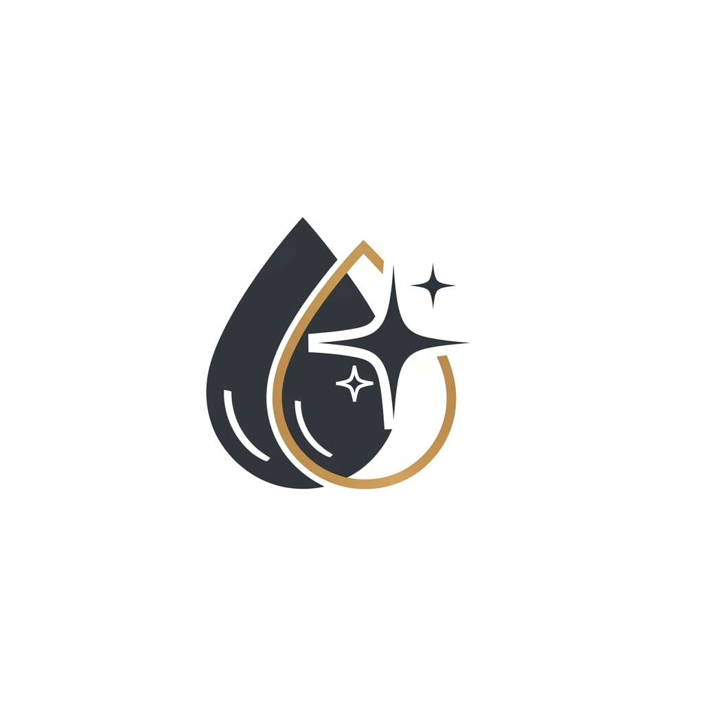 AI Design for A sophisticated and minimalist logo for a premium housekeeping and chemical supply. The design features clean geometric lines and elegant typography, incorporating subtle, stylized to evoke a professional and trustworthy aesthetic. don't use letters just design a logo